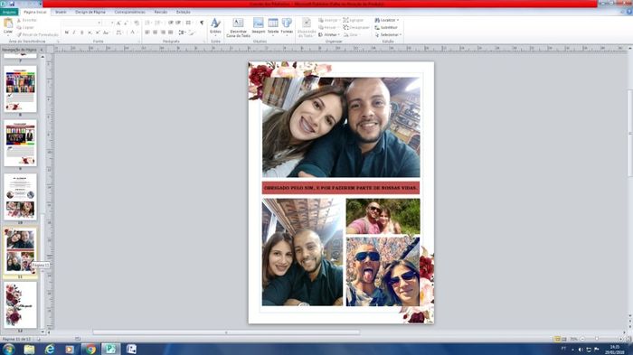 Manual sendo confeccionado pelo Noivo