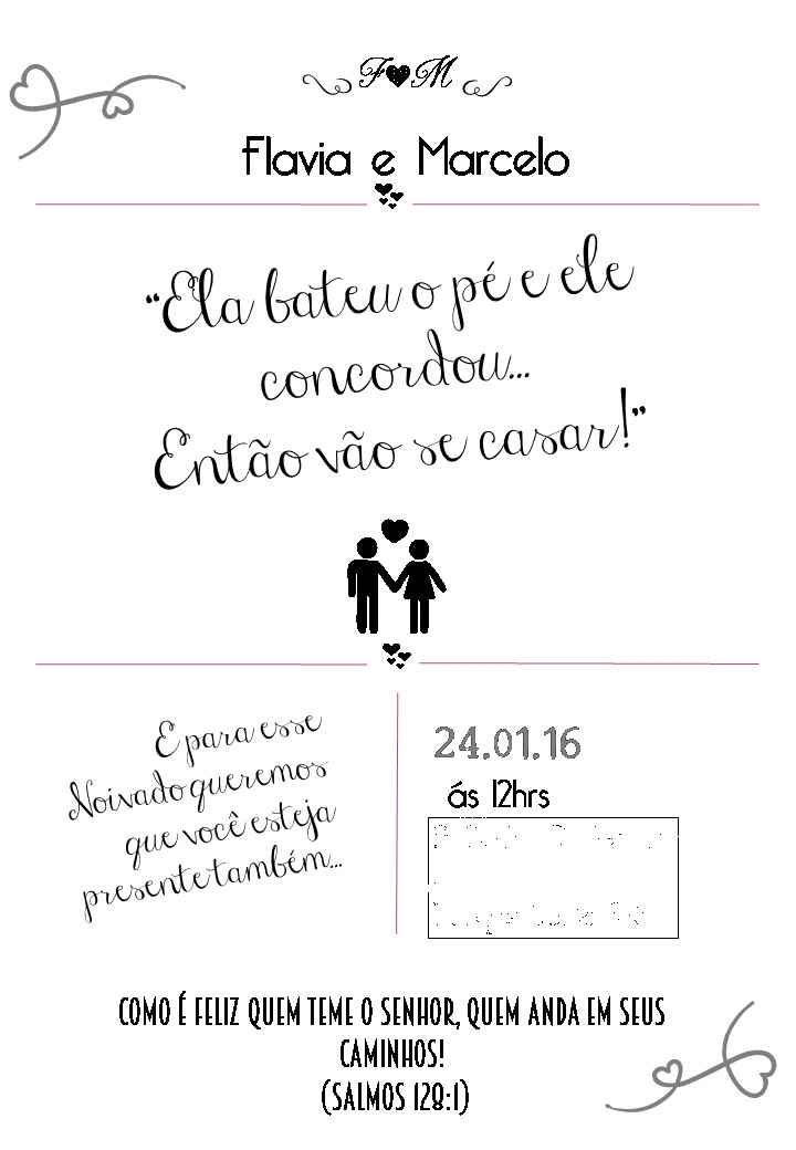 Convite Noivado...