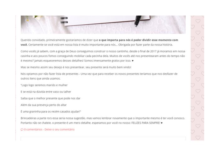 Texto no nosso site