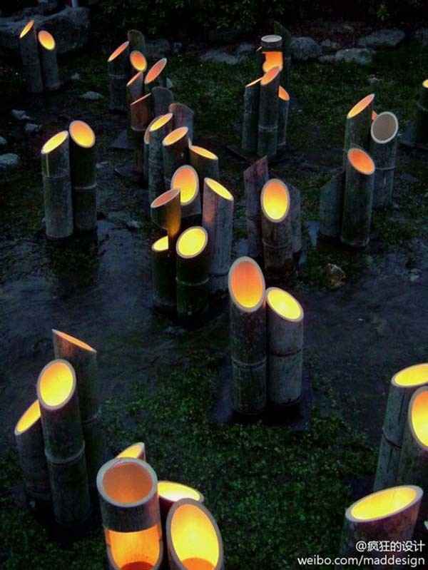 decoraçao com bambu