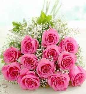 1) Buquê Rosa escuro