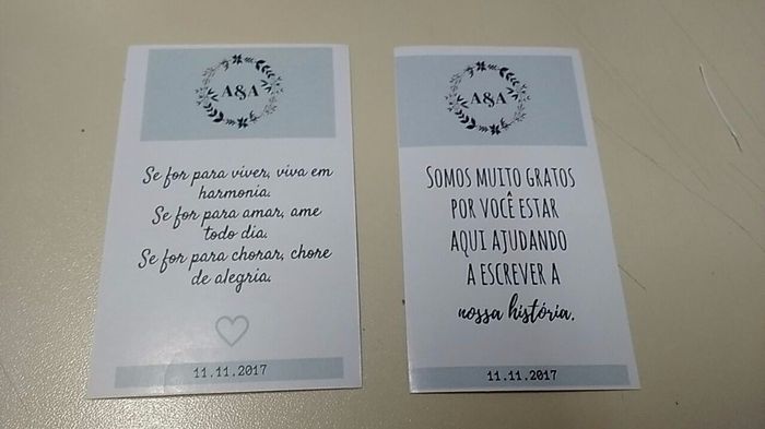 Tags adesivos para lenços e lembrancinhas