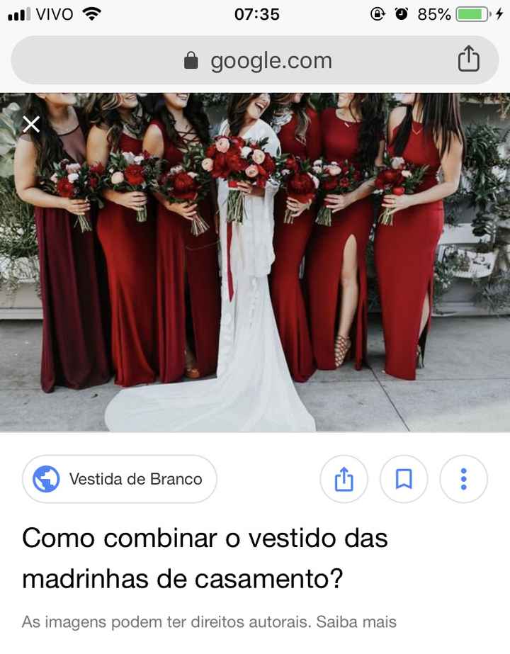 e ai noivinhas! No seu casamento as madrinhas foram com mesma cor ou não? e porque da sua escolha? -