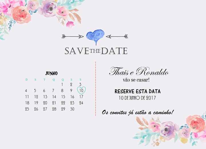 Save the date Thais & Ronaldo