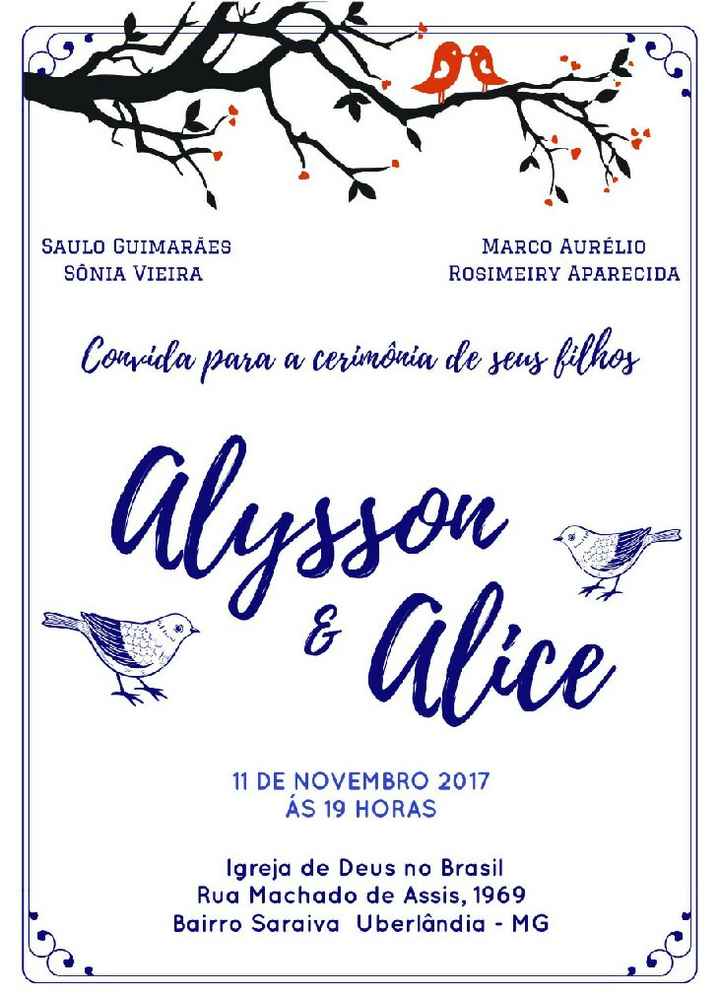 Convite de casamento - 1