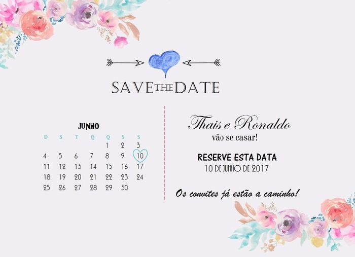 Save the date Thais & Ronaldo