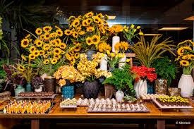 decoração com girassol