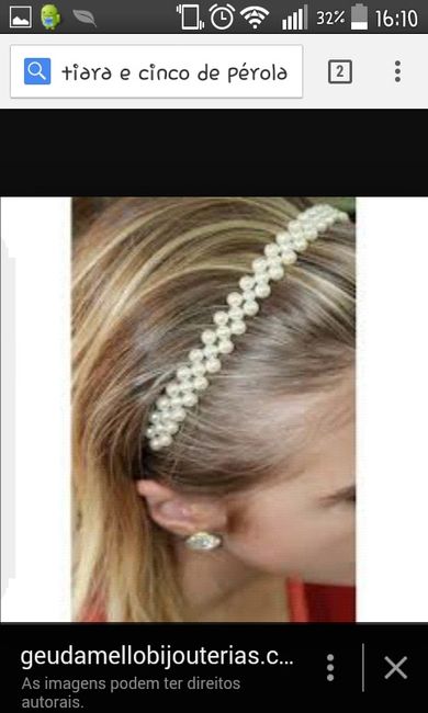 Ideia de tiara de perolas