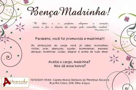 Frases para convites de padrinhos - 3