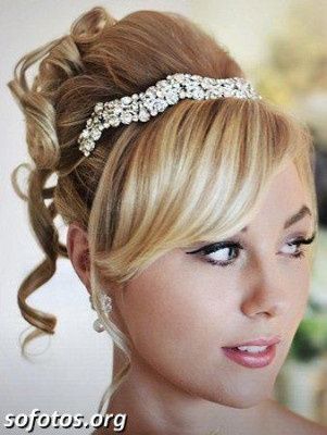 Penteado com franja
