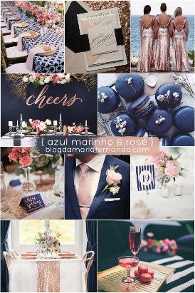 Azul Marinho e rosé