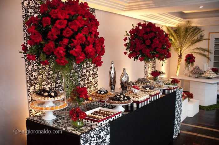 Mesa de doces salão fechado