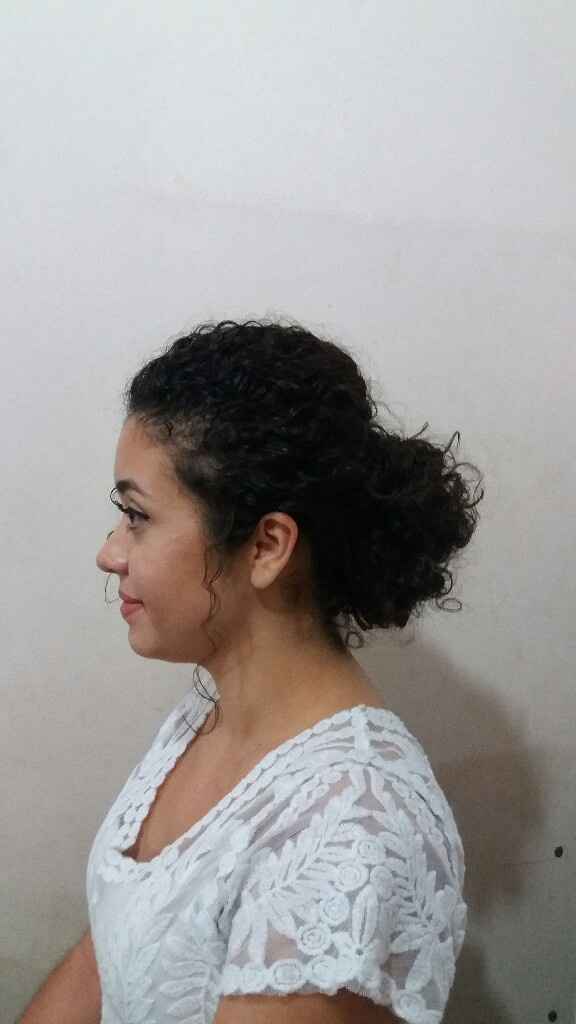  Fazendo sozinha o teste de penteado - Cachos Naturais - 1