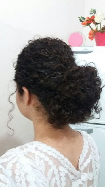  Fazendo sozinha o teste de penteado - Cachos Naturais - 4