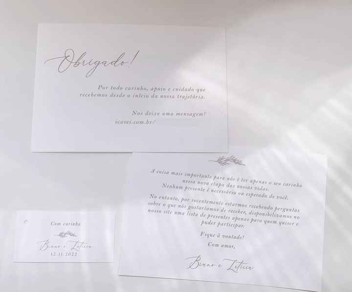 🤍 Convites de casamento, cartões de agradecimento & tags. - 1