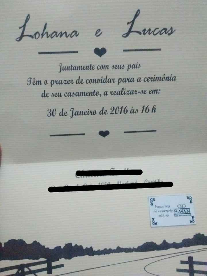 Meu convite*_* - 1