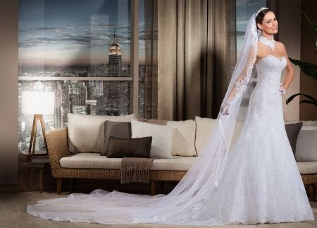 Vestido semi sereia