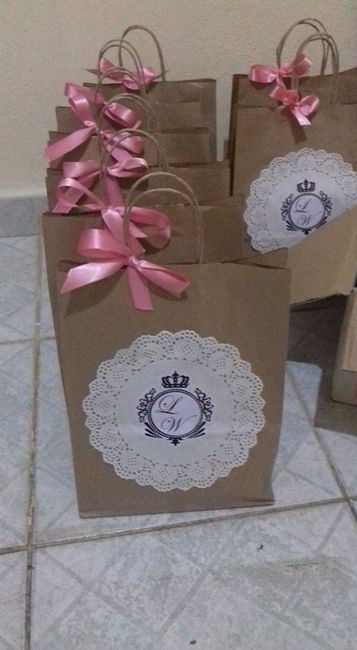 Lembrança das madrinhas e damas