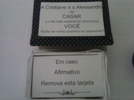 Convites padrinhos - eu fiz ( amostra ) - 2