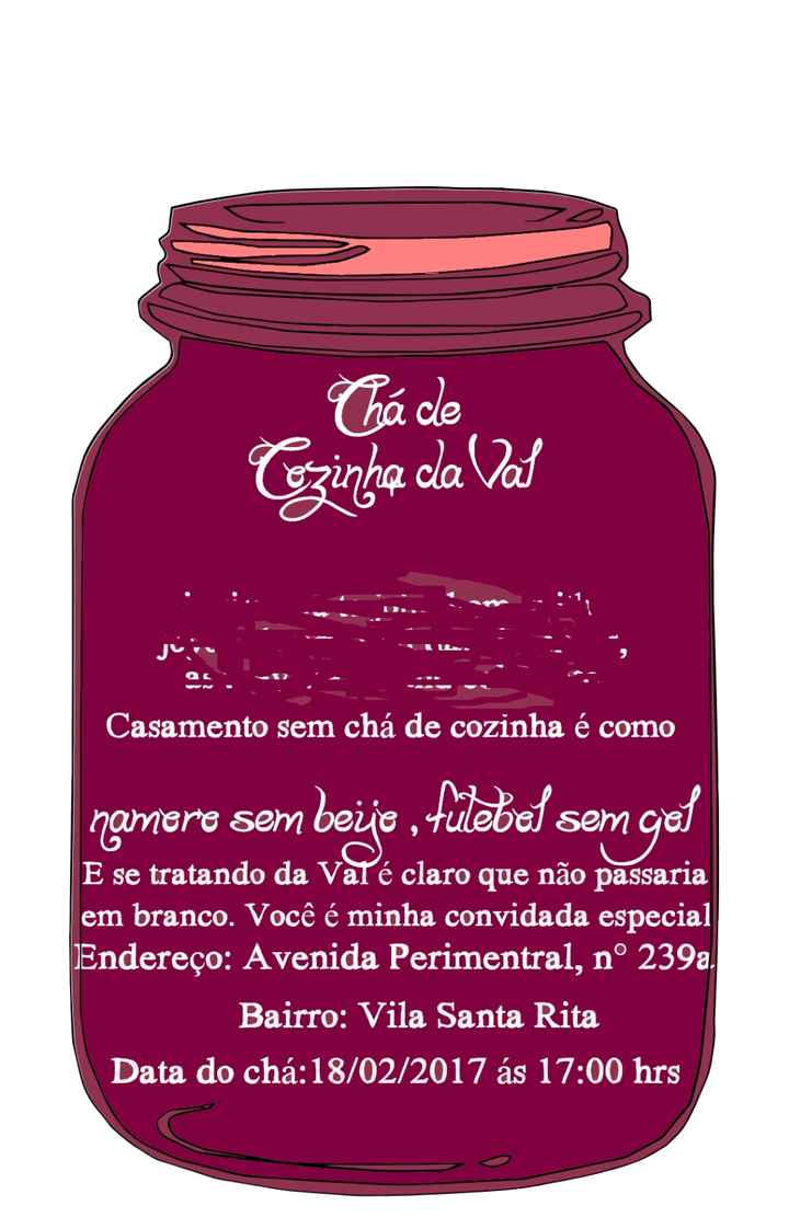 Chá de Cozinha Convite :)