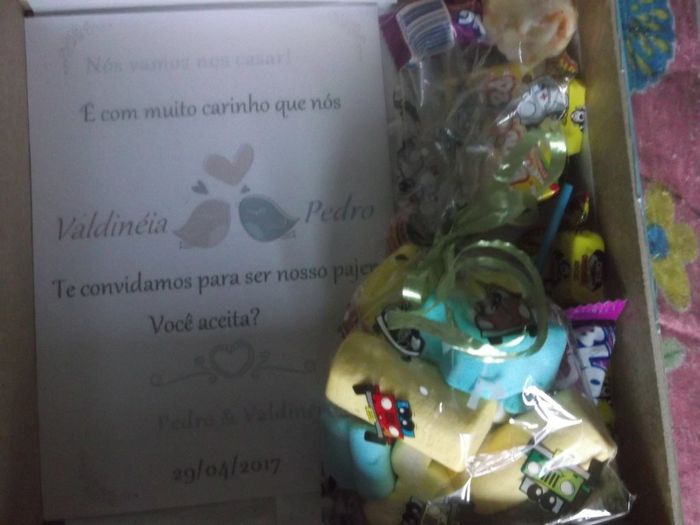 Dentro do Convite dos Meninos