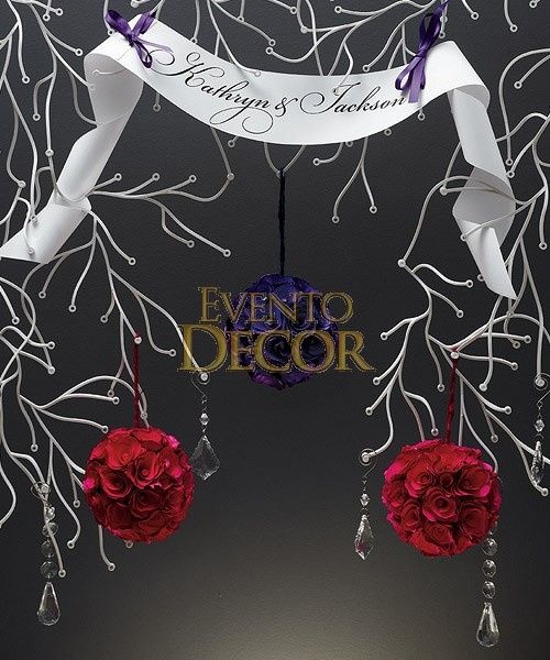 decoracao bola de flores