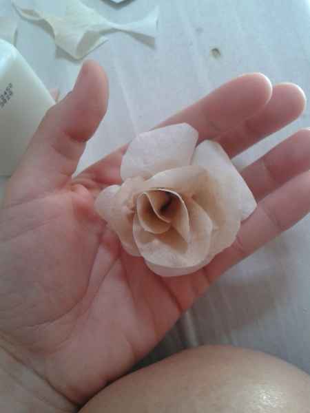 Diy - flores com filtro de café usados - 1