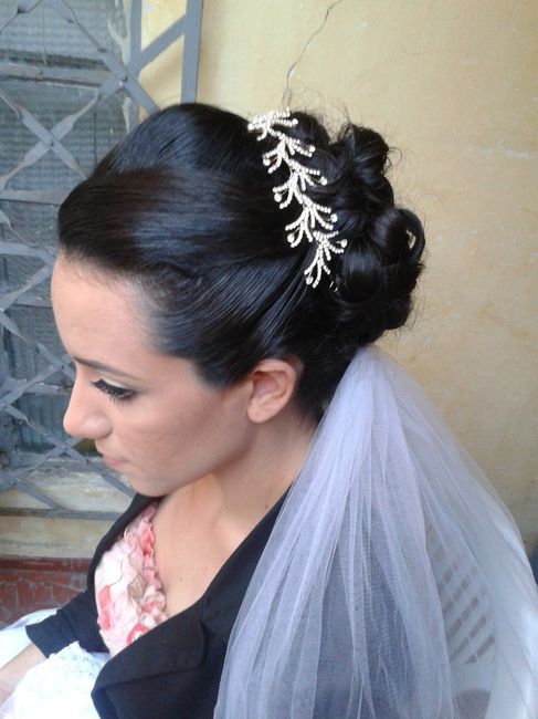 Penteado com véu