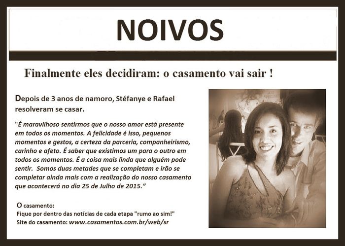 Aviso em sepia