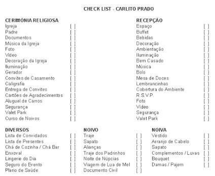 Lista de casamento - 2