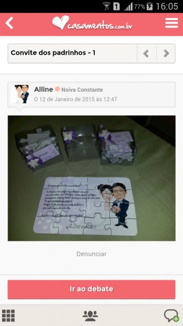 Convite de padrinhos - 1