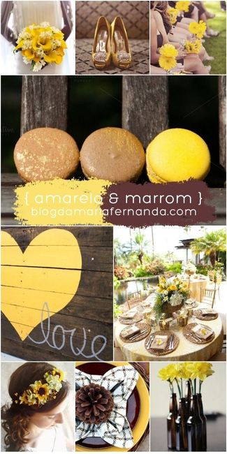 Amarelo e marrom