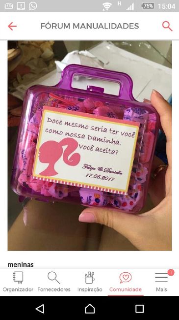 O que colocar na caixa convite para uma dama de honra mocinha? - 1
