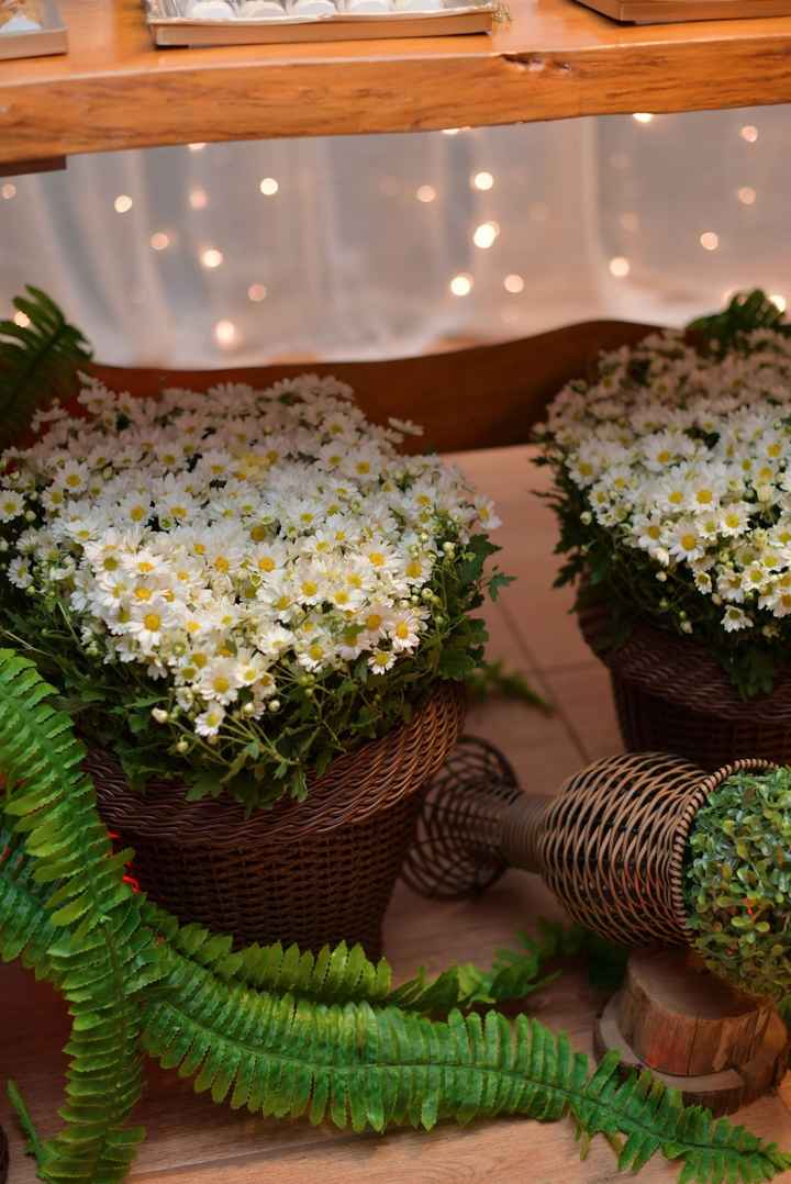 Decoração embaixo da mesa