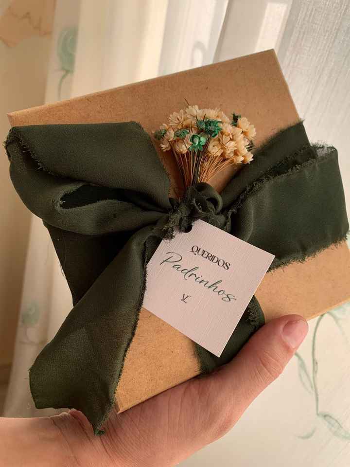 Caixa para os padrinhos! 💚 - 2