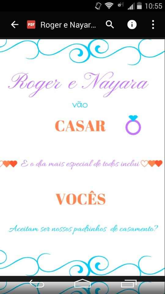 Arte convite padrinhos #vemver - 1