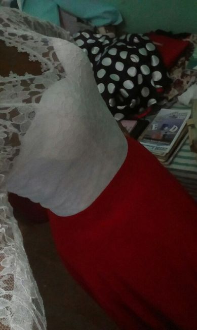 Meu vestido de noivado modelo escolhido e minha costureira  fez - 2