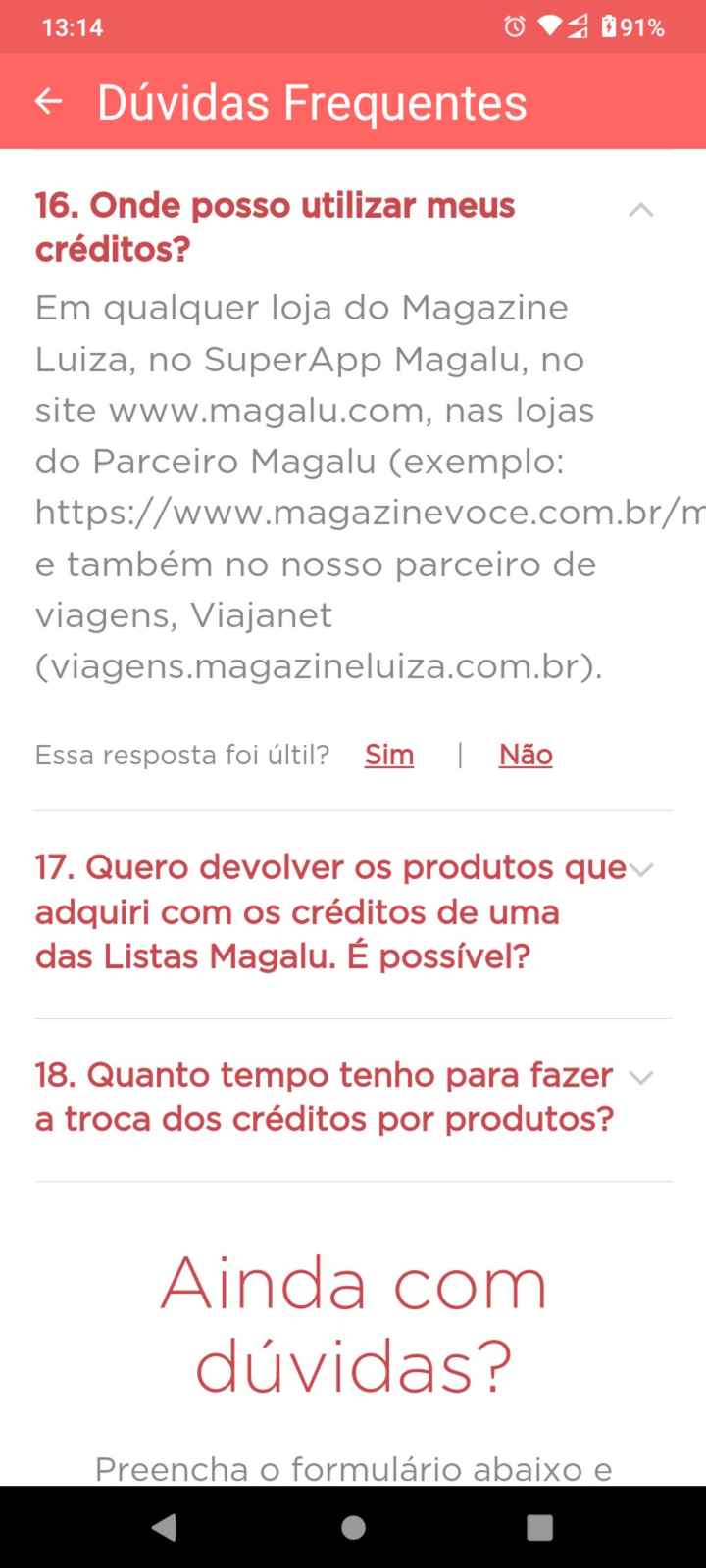 Lista magalu - 1