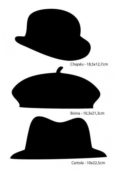 Moldes das Mascaras de chapéus e boina