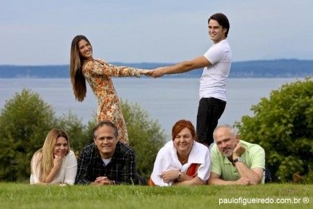 Foto com os pais - Save the date