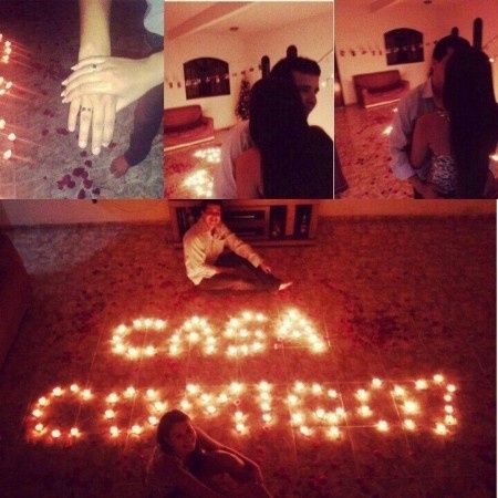 Pedido de casamento romantico