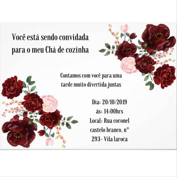 Convite chá de panela - 1