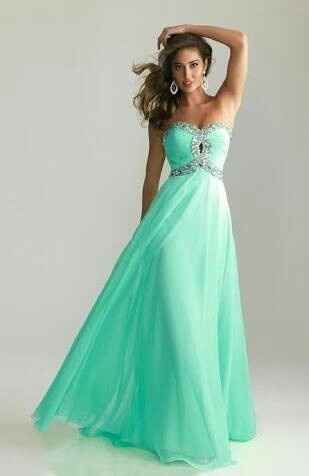 Vestido verde piscina - 1