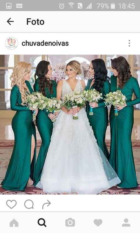 Vestido verde madrinhas... - 1