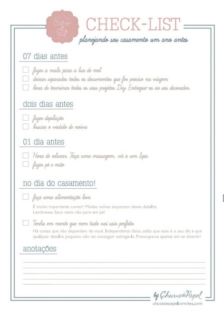 Check list - para não esquecer nada 5