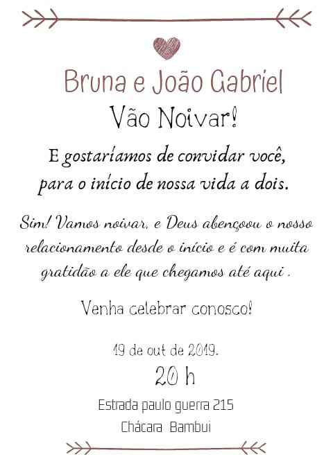 Convite de Noivado - 1