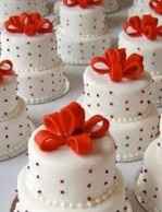 mini bolos de casamento