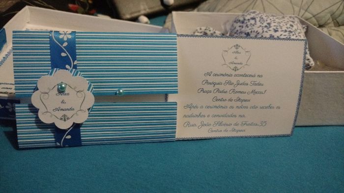 mini convite de onde vai ser o casamento e festa