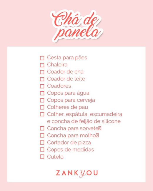Alguém que tenha lista de chá de cozinha? 7