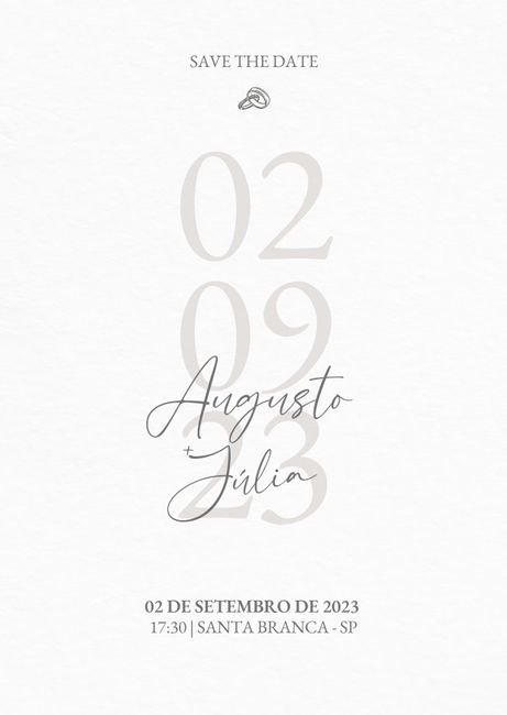 Qula seu Save The Date favorito? 1
